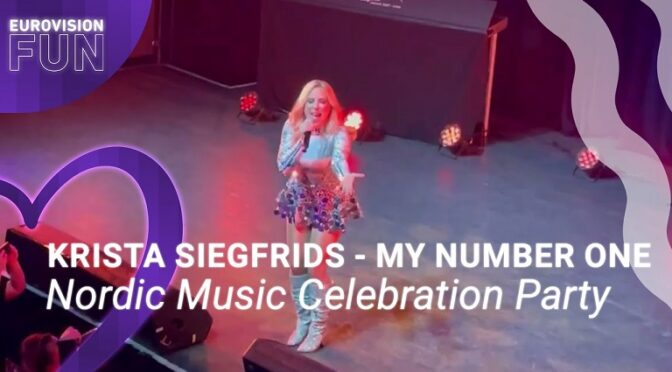 KRISTA SIEGFRIDS FROM FINLAND SANG A EUROVISION COVER AT THE NORDIC MUSIC CELEBRATION