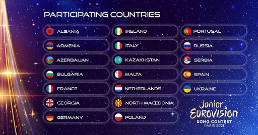 19 COUNTRIES FOR JUNIOR EUROVISION 2021