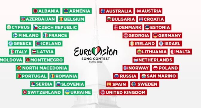 41 countries to take part in 2022 Eurovision Song Contest