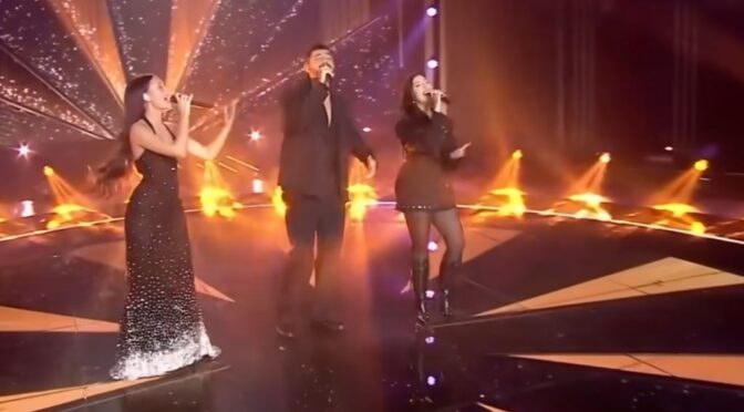 Noam Bettan, Eden Golan, Yuval Raphael sing ‘Hasheket Shenish’ar’ by Shiri Maymon